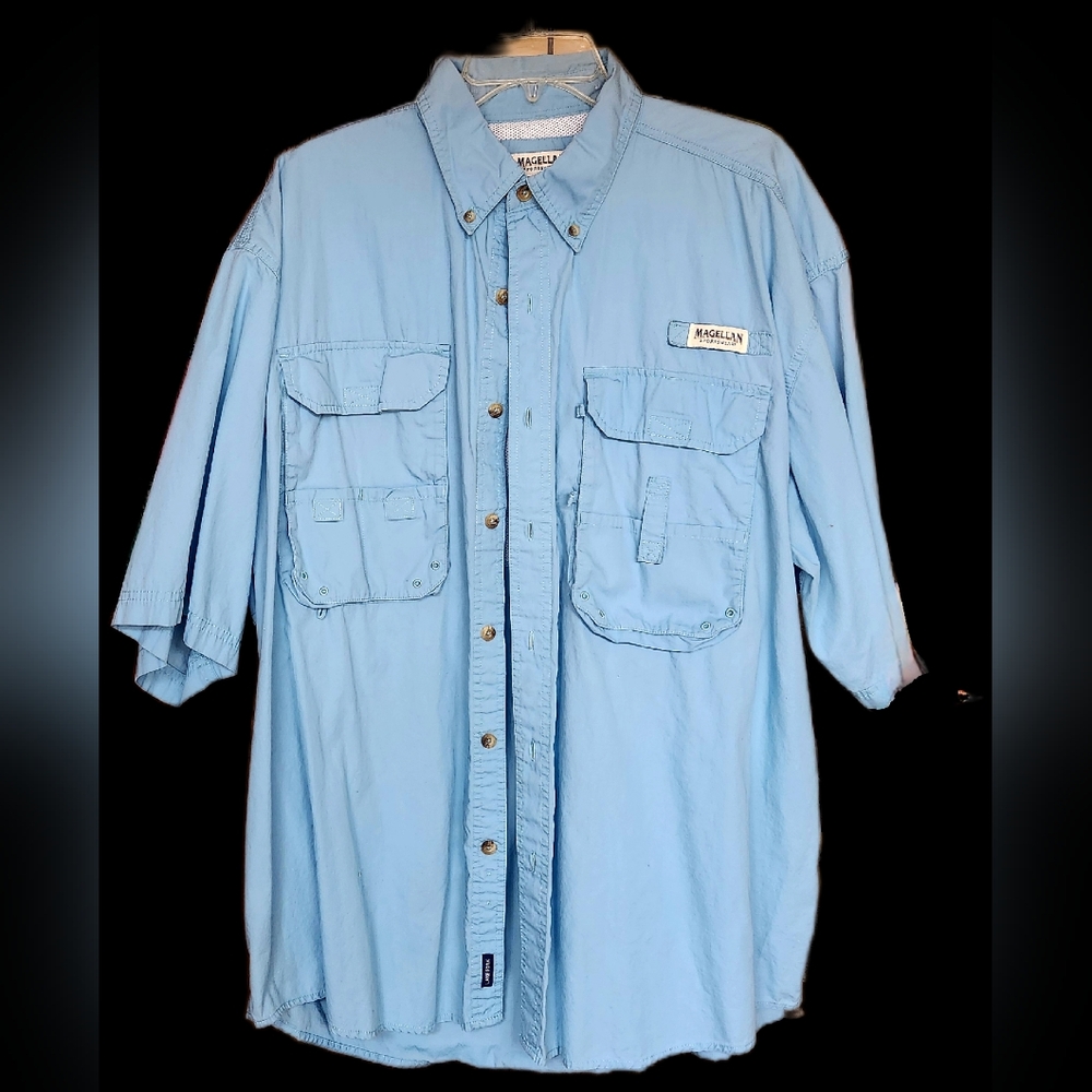 Magellan Outdoors Light Blue Utility Shirt